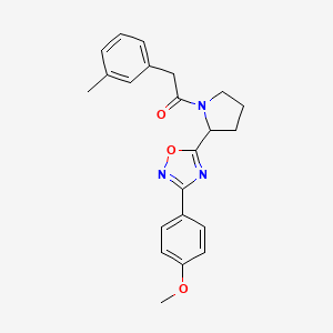 3-(4-Methoxyphenyl)-5-{1-[(3-methylphenyl)acetyl]pyrrolidin-2-yl}-1,2,4-oxadiazole
