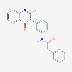 molecular formula C23H19N3O2 B2944923 N-(3-(2-甲基-4-氧代喹唑啉-3(4H)-基)苯基)-2-苯基乙酰胺 CAS No. 898428-41-6