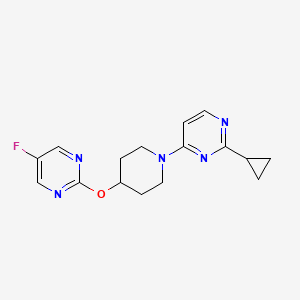 2-Cyclopropyl-4-[4-(5-fluoropyrimidin-2-yl)oxypiperidin-1-yl]pyrimidine