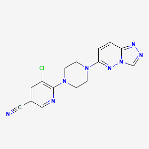 5-Chloro-6-[4-([1,2,4]triazolo[4,3-b]pyridazin-6-yl)piperazin-1-yl]pyridine-3-carbonitrile