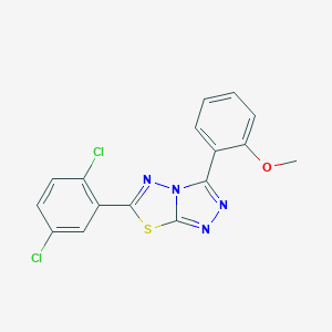 molecular formula C16H10Cl2N4OS B294495 6-(2,5-Dichlorophenyl)-3-(2-methoxyphenyl)[1,2,4]triazolo[3,4-b][1,3,4]thiadiazole 