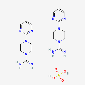 4-Pyrimidin-2-ylpiperazine-1-carboximidamide;sulfuric acid