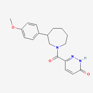 molecular formula C18H21N3O3 B2944967 6-(3-(4-methoxyphenyl)azepane-1-carbonyl)pyridazin-3(2H)-one CAS No. 1797726-74-9