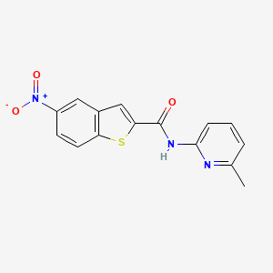 molecular formula C15H11N3O3S B2944968 N-(6-methylpyridin-2-yl)-5-nitrobenzo[b]thiophene-2-carboxamide CAS No. 329903-10-8