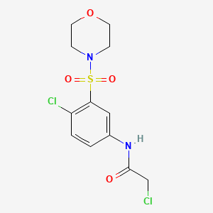 2-chloro-N-[4-chloro-3-(morpholine-4-sulfonyl)phenyl]acetamide