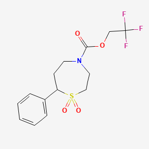 2,2,2-Trifluoroethyl 7-phenyl-1,4-thiazepane-4-carboxylate 1,1-dioxide