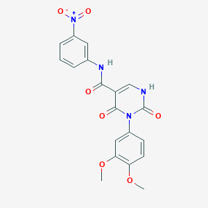 3-(3,4-dimethoxyphenyl)-N-(3-nitrophenyl)-2,4-dioxo-1H-pyrimidine-5-carboxamide