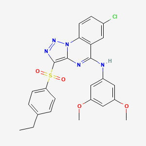 7-chloro-N-(3,5-dimethoxyphenyl)-3-((4-ethylphenyl)sulfonyl)-[1,2,3]triazolo[1,5-a]quinazolin-5-amine