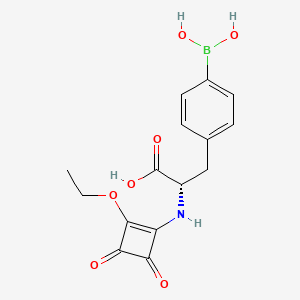 (+/-)-3-Ethoxy-4-[2-carboxy-2-(4-borono-phenyl)ethylamino]-3-cyclobutene-1,2-dione