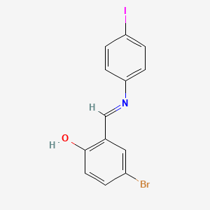 4-Bromo-2-{[(4-iodophenyl)imino]methyl}phenol