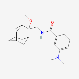 molecular formula C21H30N2O2 B2944997 3-(dimethylamino)-N-(((1R,3S,5r,7r)-2-methoxyadamantan-2-yl)methyl)benzamide CAS No. 1797560-71-4