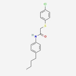 molecular formula C18H20ClNOS B2945014 N-(4-butylphenyl)-2-[(4-chlorophenyl)sulfanyl]acetamide CAS No. 195512-01-7