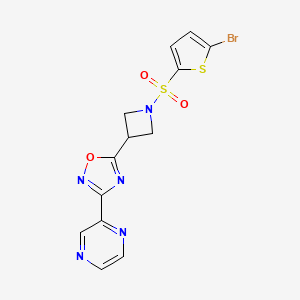 5-(1-((5-Bromothiophen-2-yl)sulfonyl)azetidin-3-yl)-3-(pyrazin-2-yl)-1,2,4-oxadiazole