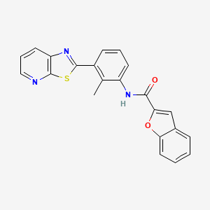 N-(2-methyl-3-(thiazolo[5,4-b]pyridin-2-yl)phenyl)benzofuran-2-carboxamide