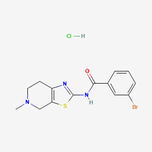 3-bromo-N-(5-methyl-4,5,6,7-tetrahydrothiazolo[5,4-c]pyridin-2-yl)benzamide hydrochloride