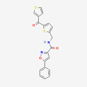 5-phenyl-N-((5-(thiophene-3-carbonyl)thiophen-2-yl)methyl)isoxazole-3-carboxamide
