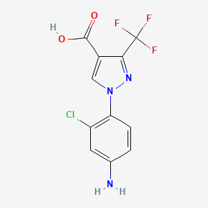 1-(4-Amino-2-chlorophenyl)-3-(trifluoromethyl)pyrazole-4-carboxylic acid