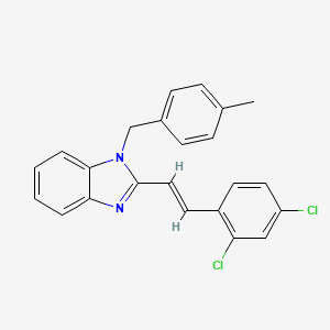 molecular formula C23H18Cl2N2 B2945035 2-(2,4-dichlorostyryl)-1-(4-methylbenzyl)-1H-1,3-benzimidazole CAS No. 321433-12-9