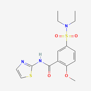 molecular formula C15H19N3O4S2 B2945036 5-(N,N-diethylsulfamoyl)-2-methoxy-N-(thiazol-2-yl)benzamide CAS No. 919062-46-7