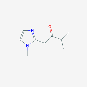 molecular formula C9H14N2O B2945046 3-Methyl-1-(1-methylimidazol-2-yl)butan-2-one CAS No. 1338954-25-8