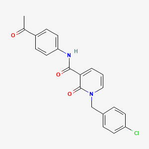 molecular formula C21H17ClN2O3 B2945053 N-(4-acetylphenyl)-1-(4-chlorobenzyl)-2-oxo-1,2-dihydropyridine-3-carboxamide CAS No. 946302-67-6