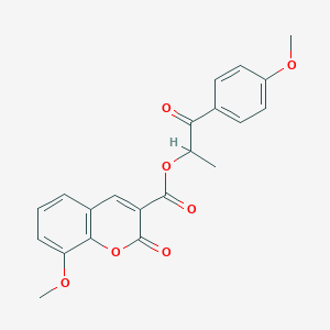 1-(4-methoxyphenyl)-1-oxopropan-2-yl 8-methoxy-2-oxo-2H-chromene-3-carboxylate