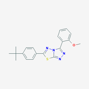 molecular formula C20H20N4OS B294506 6-(4-Tert-butylphenyl)-3-(2-methoxyphenyl)[1,2,4]triazolo[3,4-b][1,3,4]thiadiazole 