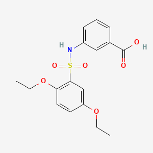 molecular formula C17H19NO6S B2945065 3-(2,5-Diethoxybenzenesulfonamido)benzoic acid CAS No. 1018128-38-5