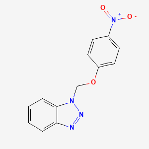 molecular formula C13H10N4O3 B2945066 1-[(4-Nitrophenoxy)methyl]benzotriazole CAS No. 126865-93-8