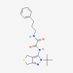 molecular formula C20H26N4O2S B2945068 N-{2-tert-butyl-2H,4H,6H-thieno[3,4-c]pyrazol-3-yl}-N'-(3-phenylpropyl)ethanediamide CAS No. 899994-15-1