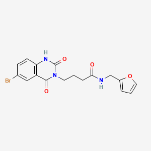 4-(6-bromo-2,4-dioxo-1H-quinazolin-3-yl)-N-(furan-2-ylmethyl)butanamide