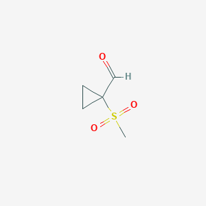 molecular formula C5H8O3S B2945077 1-Methylsulfonylcyclopropane-1-carbaldehyde CAS No. 1823516-91-1