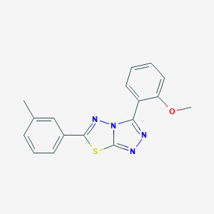 molecular formula C17H14N4OS B294508 3-(2-Methoxyphenyl)-6-(3-methylphenyl)[1,2,4]triazolo[3,4-b][1,3,4]thiadiazole 