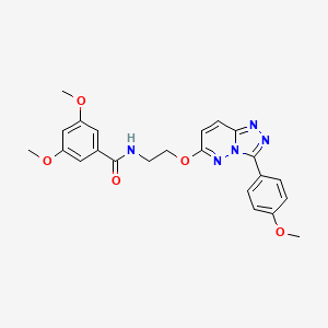 molecular formula C23H23N5O5 B2945081 3,5-二甲氧基-N-(2-((3-(4-甲氧基苯基)-[1,2,4]三唑并[4,3-b]哒嗪-6-基)氧基)乙基)苯甲酰胺 CAS No. 1021030-90-9