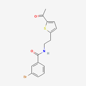 molecular formula C15H14BrNO2S B2945090 N-(2-(5-acetylthiophen-2-yl)ethyl)-3-bromobenzamide CAS No. 2034348-08-6