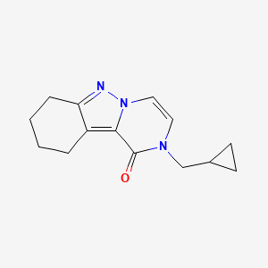 molecular formula C14H17N3O B2945092 2-(Cyclopropylmethyl)-7,8,9,10-tetrahydropyrazino[1,2-b]indazol-1-one CAS No. 2321994-99-2