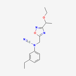 N-cyano-N-{[3-(1-ethoxyethyl)-1,2,4-oxadiazol-5-yl]methyl}-3-ethylaniline