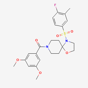 (3,5-Dimethoxyphenyl)(4-((4-fluoro-3-methylphenyl)sulfonyl)-1-oxa-4,8-diazaspiro[4.5]decan-8-yl)methanone