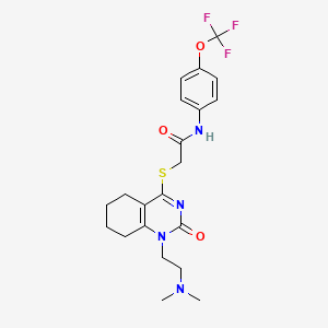 2-((1-(2-(dimethylamino)ethyl)-2-oxo-1,2,5,6,7,8-hexahydroquinazolin-4-yl)thio)-N-(4-(trifluoromethoxy)phenyl)acetamide