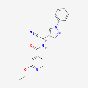 N-[Cyano-(1-phenylpyrazol-4-yl)methyl]-2-ethoxypyridine-4-carboxamide