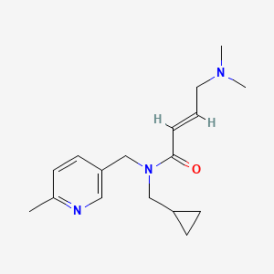molecular formula C17H25N3O B2945107 (E)-N-(Cyclopropylmethyl)-4-(dimethylamino)-N-[(6-methylpyridin-3-yl)methyl]but-2-enamide CAS No. 2411325-47-6