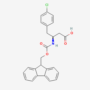 (S)-3-((((9H-Fluoren-9-yl)methoxy)carbonyl)amino)-4-(4-chlorophenyl)butanoic acid