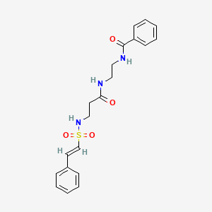 molecular formula C20H23N3O4S B2945118 N-[2-[3-[[(E)-2-苯乙烯基]磺酰胺基]丙酰胺基]乙基]苯甲酰胺 CAS No. 1356815-92-3
