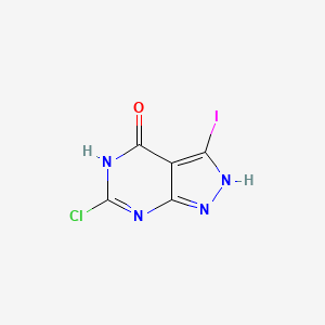 molecular formula C5H2ClIN4O B2945124 6-Chloro-3-iodo-1,5-dihydropyrazolo[3,4-d]pyrimidin-4-one CAS No. 2131742-03-3