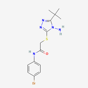 2-((4-Amino-5-tert-butyl-4H-1,2,4-triazol-3-YL)thio)-N-(4-bromophenyl)acetamide