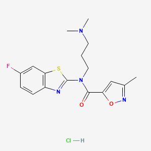 N-(3-(dimethylamino)propyl)-N-(6-fluorobenzo[d]thiazol-2-yl)-3-methylisoxazole-5-carboxamide hydrochloride