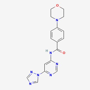 N-(6-(1H-1,2,4-triazol-1-yl)pyrimidin-4-yl)-4-morpholinobenzamide