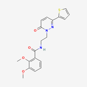 molecular formula C19H19N3O4S B2945151 2,3-dimethoxy-N-(2-(6-oxo-3-(thiophen-2-yl)pyridazin-1(6H)-yl)ethyl)benzamide CAS No. 946340-71-2
