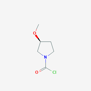 molecular formula C6H10ClNO2 B2945152 (3S)-3-甲氧基吡咯烷-1-甲酰氯 CAS No. 2227844-56-4