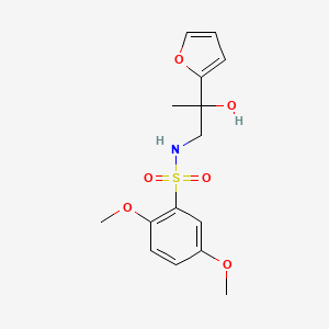 molecular formula C15H19NO6S B2945175 N-(2-(呋喃-2-基)-2-羟基丙基)-2,5-二甲氧基苯磺酰胺 CAS No. 1396782-45-8
